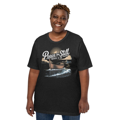 Peace Be Still Christian Bible Verse T-Shirt